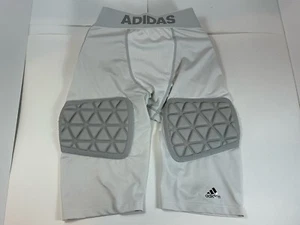 Adidas Pads Mens XL TechFit Smash Girdle Mens Padded Football Shorts White Gray - Picture 1 of 3
