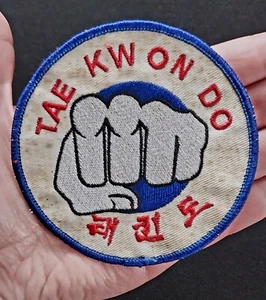 Vintage TAE KWON DO Uniform Karate GI Martial Arts Sew On PATCH - Picture 1 of 13