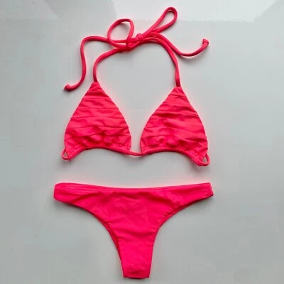 NEW MIKOH 2 piece bikini swim set in hot pink red in Size XS - Image 1 of 4
