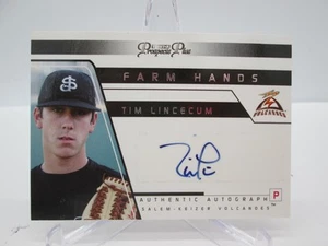 2006 Tristar Prospect Plus Farm Hand Auto Tim Lincecum Rookie Auto FH27 - Foto 1 di 2