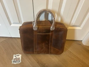 Sacoche pour ordinateur portable d'affaires en cuir Highborn Goods - Photo 1/4