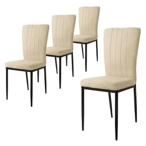 Conjunto de 4/8 sillas de comedor de terciopelo con respaldo, color a elegir - Imagen 1 de 29