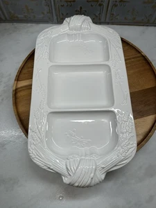 Lougarte Made In Portugal 3 Sectioned Ceramic Tray - Picture 1 of 9
