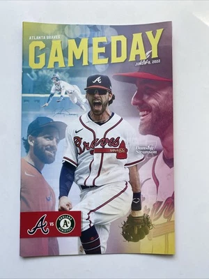 DANSBY SWANSON Atlanta Braves Baseball 2022 Gameday Program SGA MLB Chicago Cubs - Image 1 of 2