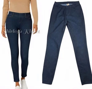 FADED GLORY Pull-on Jegging Stretch Pants Denim Blue Skinny Fitted Women's SMALL - Picture 1 of 10