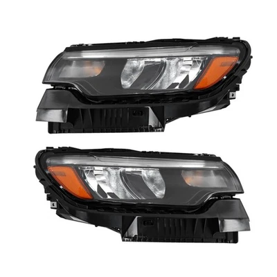 Left&Right Side Black For 2022 2023 Jeep Compass LED Headlights Assy w/o LED DRL - Image 1 of 4