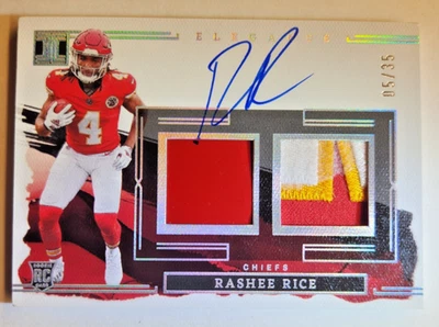2023 Panini Impeccable RASHEE RICE RPA Rookie Three Color Patch Auto /35 CHIEFS - Image 1 of 4