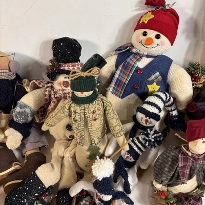 Lote de 14 Decoraciones Colección Muñecos de Nieve Navidad e Invierno Todas Únicas Foto 1 de 4