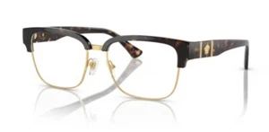 Versace 0VE3348 108 Havana/ Clear Square Men's Eyeglasses - Picture 1 of 4