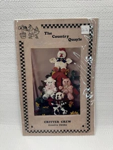 The Country Quayle Critter Crew Sewing Pattern Rooster Cow Pig Sheep 8" Figures - Picture 1 of 2