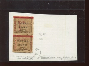 Canal Zone 18 'PANAMA' Spacing Varieties & More in Pair (BY 1671) *STUNNING* - Picture 1 of 2