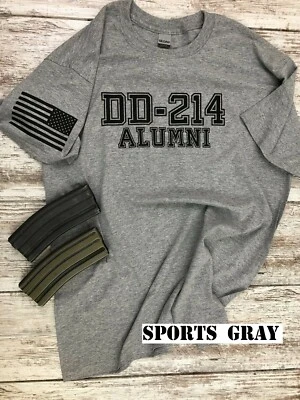 DD214 Alumni Shirt Military Army USMC Navy Air Force American Warrior 120 - Image 1 of 4