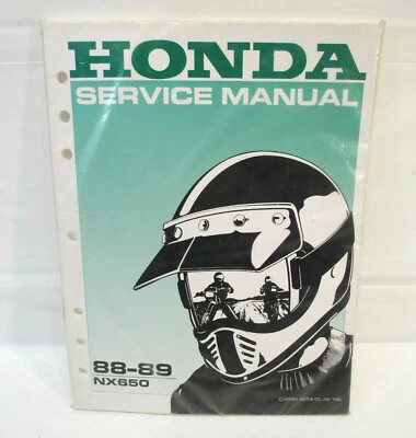 Manual de servicio genuino Honda NX650 1988-1989 61MN901 Foto 1 de 4