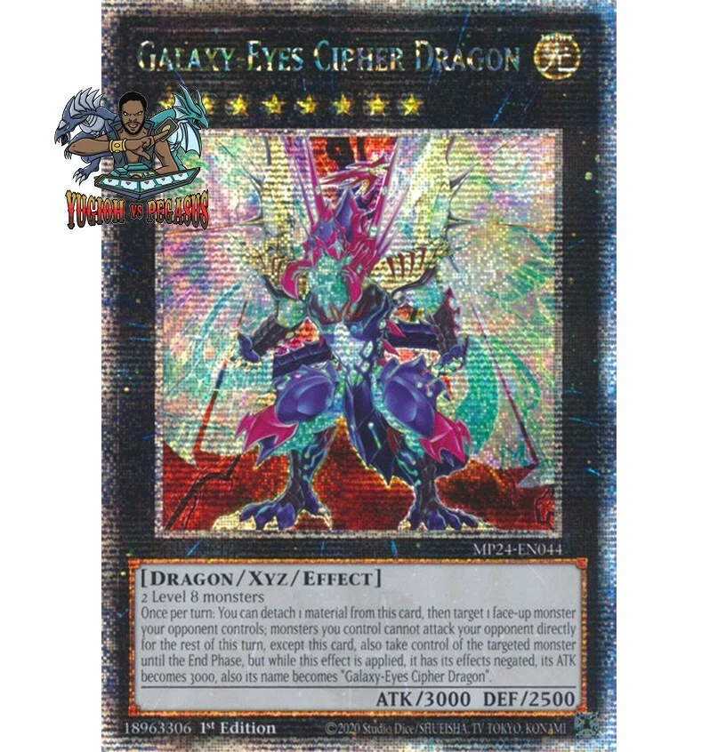 Yugioh! 1x Galaxy-Eyes Cipher Dragon MP24-EN044 Quarter Century Secret Rare NM - Image 1 of 1