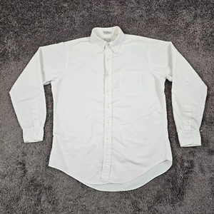 VINTAGE Gitman Bros Shirt Mens Large L White Long Sleeve Oxford Made in USA - Picture 1 of 17