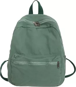 Mini Backpack Purse for Women Canvas Cute Small Dark Green - Picture 1 of 6