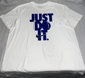 Nike Just do it Graphic White Tee Shirt Mens Size XL - Picture 1 of 7