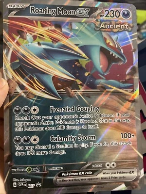 Pokemon Card - Roaring Moon ex 067 SV Scarlet & Violet Black Star Promo LP - Image 1 of 2