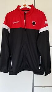 KAPPA Vacone Mens Tracksuit Top M Black/Red polyester Full Zip, New with tags