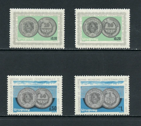 K281  Uruguay  1979    Silver coins   4v.   MNH Cover