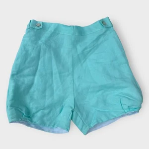 The Oaks Apparel Size 5 Boys? Shorts Preppy Aqua Blue Linen Cotton Boutique - Picture 1 of 6