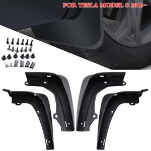 4x Carbon Fiber Mud Flaps Splash Guard Fender Mudguard For Tesla Model S 16-2019 - Bild 1 von 6