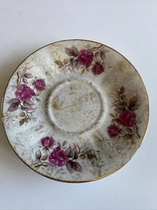 Piattino tazza da tè rosa dorato rosa e oro maculato - Foto 1 di 5