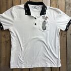 Coral Bay Golf Cat Black White Mens Polo Shirt Size L