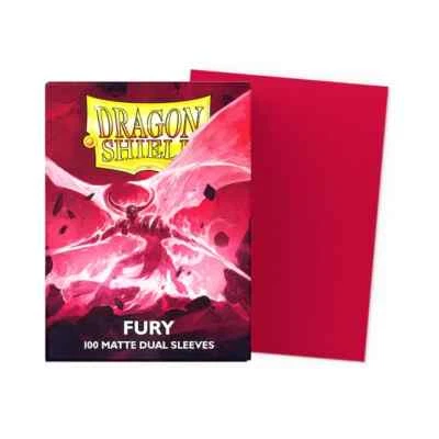 (Paquete de 100) Escudo Dragón Tamaño Estándar DOBLE MATE Fundas para Tarjetas - FURY MAGENTA Foto 1 de 2
