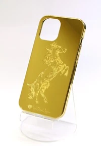 24K GOLD LUXURY iPhone 12 Pro Max HORSE STAND ARTISTIC EDITION CUSTOM - Picture 1 of 3