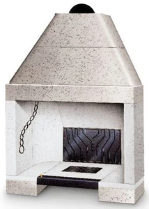 Palazzetti In Giardino Patio 96 R Barbecue Camino a Legna 112x70 H157 cm 15,7 Kw - Foto 1 di 3