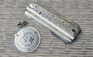 Antique 1920's Singer 66 Sewing Machine Front & Side Ornate Plates With 2-Screws - Picture 1 of 2