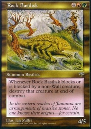 Rock Basilisk ~ Heavily Played Mirage MTG Magic UltimateMTG Multi-Color Card - Image 1 of 1