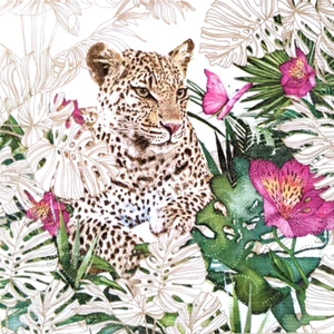 Pretty Leopard - Luncheon Size Paper Napkins Pack Of 20 - Picture 1 of 2