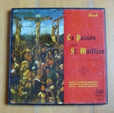 Box 3 LP : La passion selon St. Matthieu - BACH - GROSSMANN - Vox PL 8283 - 1954 - Photo 1/3