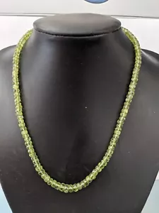 VINTAGE FACETED PERIDOT NECKLACE A1 QUALITY STUNNING RARE (LENGTH-47CM) - Picture 1 of 6