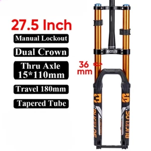 29" E-bike MTB Bicycle Suspension Travel 180mm Air Disc Brake Boost Forks - Picture 1 of 16