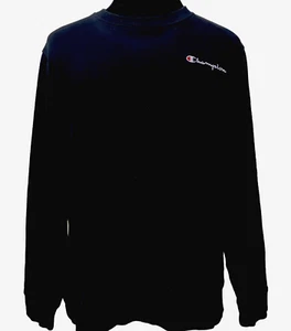 Champion Sweatshirt Herren Large Shirt Fleecepullover Rundhals sportlich schwarz - Bild 1 von 14