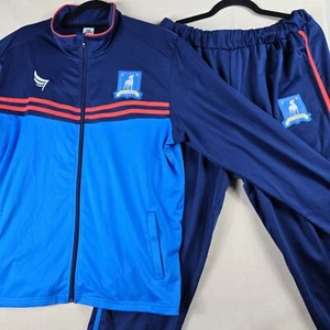Ted Lasso Track Suit ONLY Men’s L Blue AFC Richmond Soccer Jacket Pants Costume - Picture 1 of 14