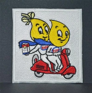 New Embroidered cloth badge - Esso -- Scooter -- oil / petrol advertising . - Picture 1 of 1
