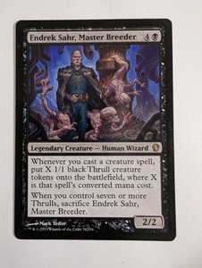 MTG Magic the Gathering Trading Card Endrek Sahr Master Breeder Regular Rare