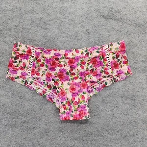 Victoria Secret Panties Womens XL Pink Floral Lace Cheeky - Picture 1 of 6