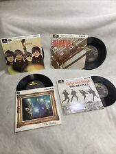 Lot Of 4 Beatles 45s - 4 Song EP The Beatles No. 1, Parlophone Bundle Lot