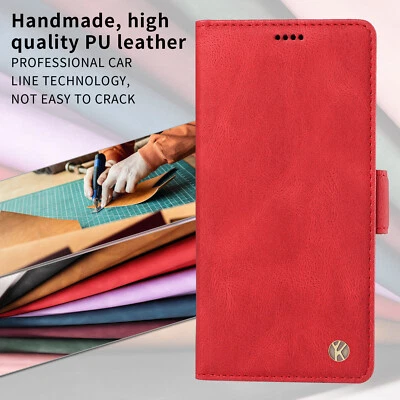 Phone Case Cover for Huawei P10 P30 P20 Solid Color PU Leather Flip Wallet Case - Image 1 of 4