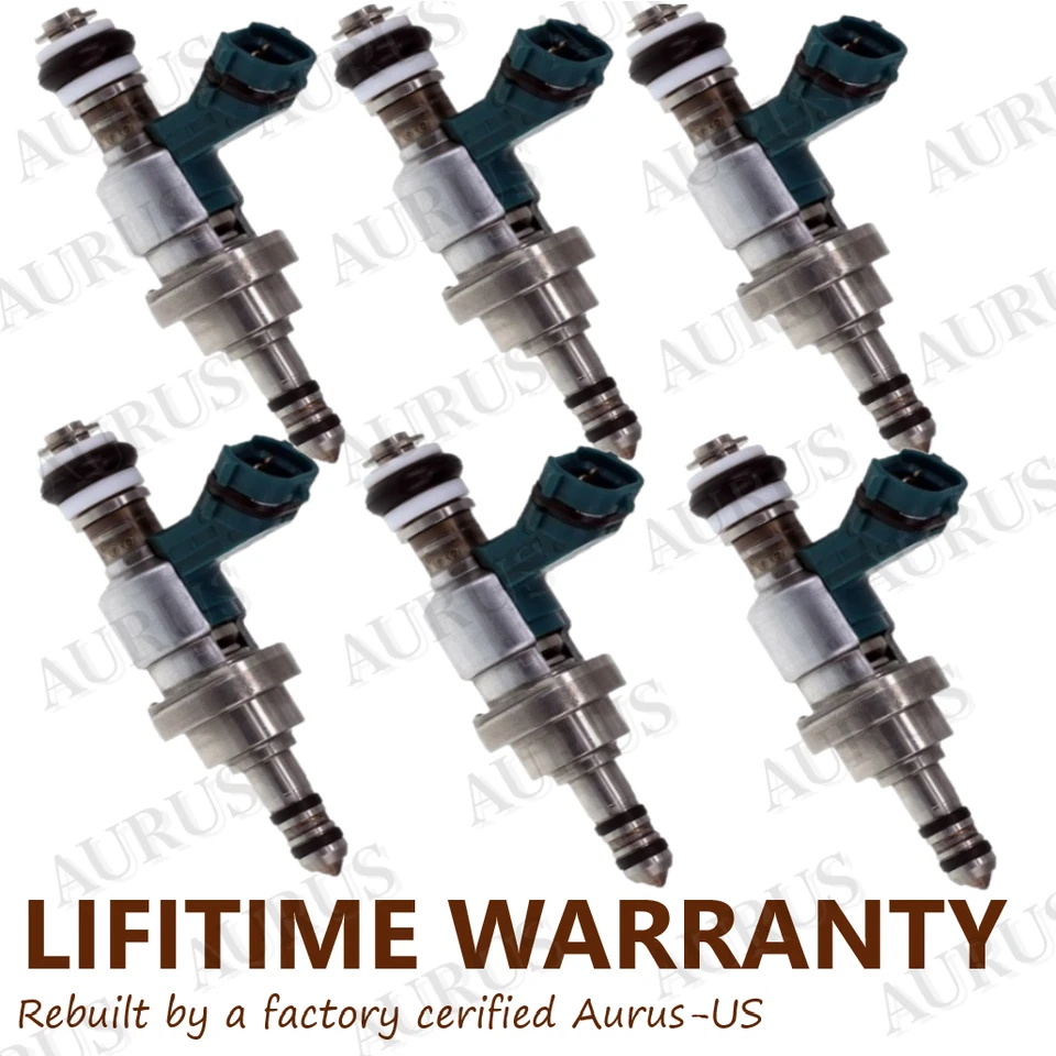 OEM Denso x6 Fuel Injectors for 2006-2015 Lexus IS250 & GS300 2.5L V6, 3.0L V6 - Image 1 of 1