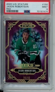 2020 Upper Deck Stature Jason Robertson Red /85 Rookie PSA 9 Pop 2 None Higher - Picture 1 of 2