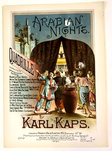 ARABIAN NIGHTS QUADRILLE - Victorian Piano Solo sheet music - Music Hall Airs - Picture 1 of 1