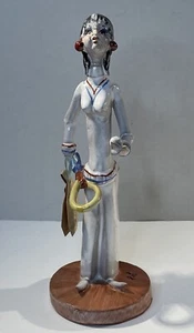 TP Ceramiche Italy Poli Skulptur weiblich mit Schläger Tennis Pickleball signiert - Bild 1 von 12