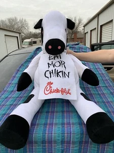 Chick-fil-a Large 36 Inch Plush Cow 2005 Eat Mor Chikin - Rare - VGC - Huge - Picture 1 of 9