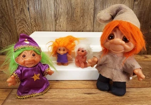 4 VINTAGE Dam Trolls Lot WIZARD 3-8 INCHES - Bild 1 von 5